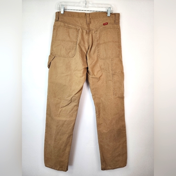 Wrangler Men's Tan Straight Leg Painter Pants, sz 32x34 - Picture 4 of 11